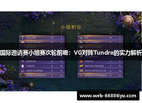 国际邀请赛小组赛次轮前瞻:VG对阵Tundra的实力解析